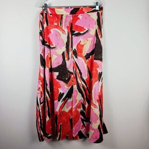 Floral Wrap Skirt Midi Multi-Color Size L Spring MONKI Asos